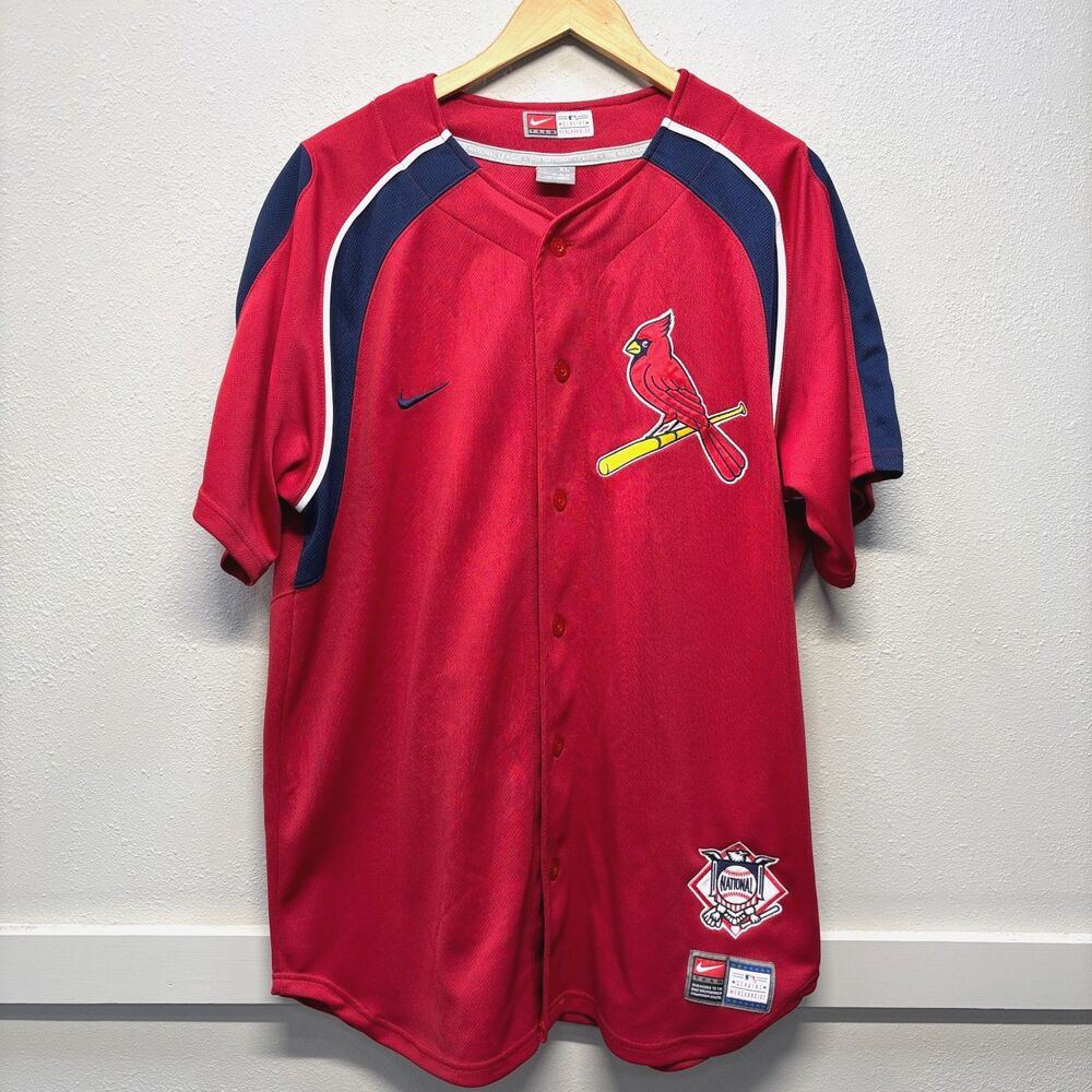 Vintage MLB Nike St Louis Cardinals Baseball Red Jersey Men's Sz XL